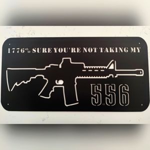 Matte black metal sign, 12x24 with holes pre-drilled for hanging